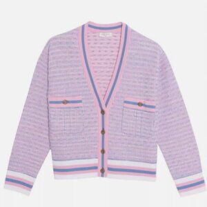 Sandro Paris Lyna Cropped Tweed Cardigan